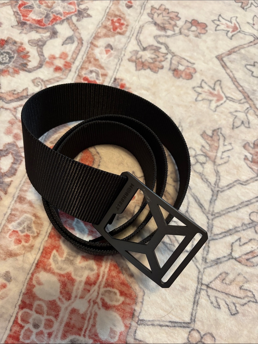 Men's Black Tactical Web Belt with Metal Buckle  Grip 6